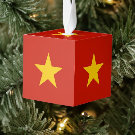 Vietnamese vlag kubus ornament (Boom)