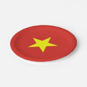 Vietnamese vlag papieren bordje (Gekanteld)