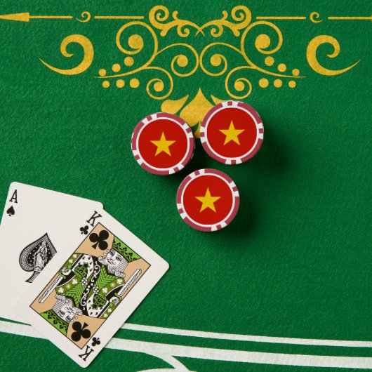 Vietnamese vlag poker chips (Pokertafel (Stack))
