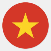 Vietnamese vlag ronde sticker (Voorkant)