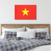 Vietnamese vlag (Vietnam) Canvas Afdruk (Insitu (Slaapkamer))