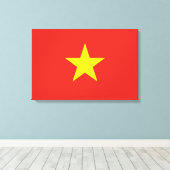 Vietnamese vlag (Vietnam) Canvas Afdruk (Insitu (Houten vloer))