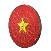 Vietnamese vlag (Vietnam) Dartbord (Voorkant Rechts)