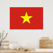 Vietnamese vlag (Vietnam) Poster (Keuken)