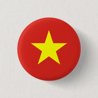 Vietnamese Vlag, Vlag van Vietnam Ronde Button 3,2 Cm