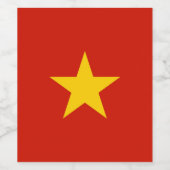 Vietnamese vlag wijn etiket (Enkel label)