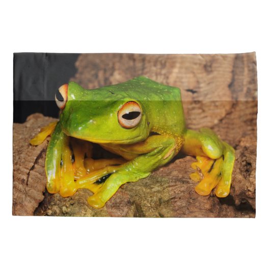 Vietnamese zwarte-webbedkikker kussensloop (Achterkant)