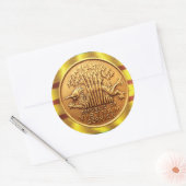 Viëtnamimedailletjes Ronde Sticker (Envelop)