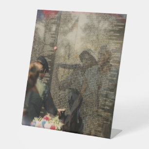 Viëtterans-onderscheiding Reclamebord Met Voetstuk