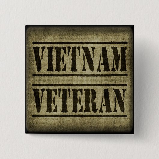 Viëtveteranenleger Vierkante Button 5,1 Cm (Voorkant)