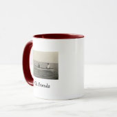Vieux amis Bateau Antique Photo Café Mug (Devant gauche)