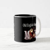 Vieux anglais Sheepdog Maman Mug (Devant droit)