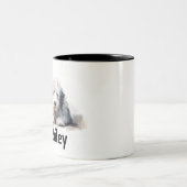 Vieux anglais Sheepdog Watercolor Mug (Centre)