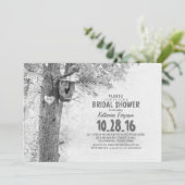 vieux arbre rustique pays nuptiale invitations (Debout devant)