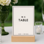 Vieux argent | Carte de numéro de table de Mariage<br><div class="desc">Vieux argent | Carte de numéro de table de Mariage Quiet Luxury</div>