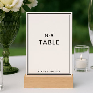 Vieux argent | Carte de numéro de table de Mariage