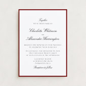 Vieux argent esthétique Faire-part de mariage fron