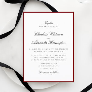 Vieux argent esthétique Faire-part de mariage fron