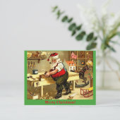 Vieux atelier de Père Noël Cartes postales de Noël (Debout devant)