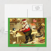 Vieux atelier de Père Noël Cartes postales de Noël (Devant / Derrière)