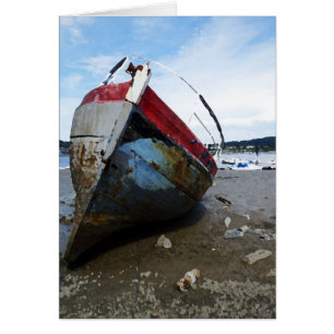 Vieux bateau dans la carte du Pays de Galles R-U