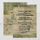 Vieux bois, invitations françaises vintages de (Devant / Derrière)