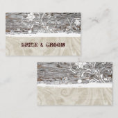 Vieux bois Vintage dentelle blanche Cartes (Devant / Derrière)