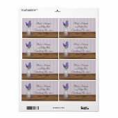 Vieux Bouteille De Étiquette Étiquette De Lavender (Feuille entière)