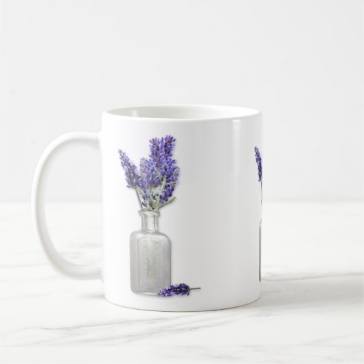 Vieux Bouteille De Lavande Mug (Gauche)