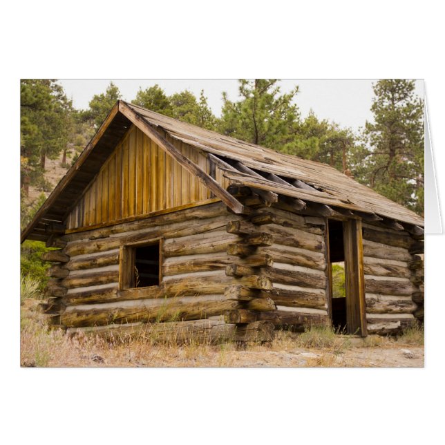 Vieux Cabine de montagne (Devant horizontal)