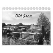 Vieux Calendrier des voitures classiques en fer (Protection)