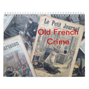 Vieux calendrier français de crime