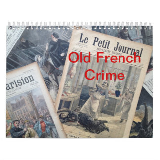 Vieux calendrier français de crime