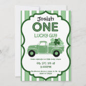 Vieux Camion Shamrock Invitation d'anniversaire (Devant)