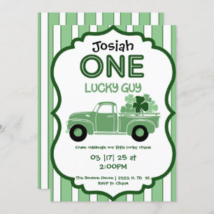 Vieux Camion Shamrock Invitation d'anniversaire