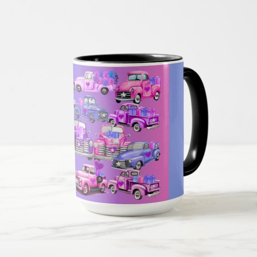Vieux Camions de ramassage Café Mug (Devant droit)