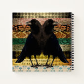 Vieux Carnet de spirale de Damask Crows (Dos)