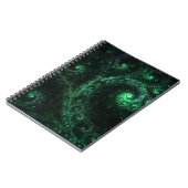 Vieux Carnet fractal spiral vert et noir (Côté gauche)