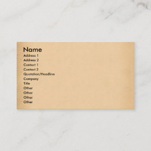 Vieux carte de visite de papier
