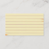 vieux carte de visite de papier brun (Dos)