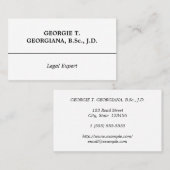 Vieux, Carte de visite traditionnel (Devant / Derrière)