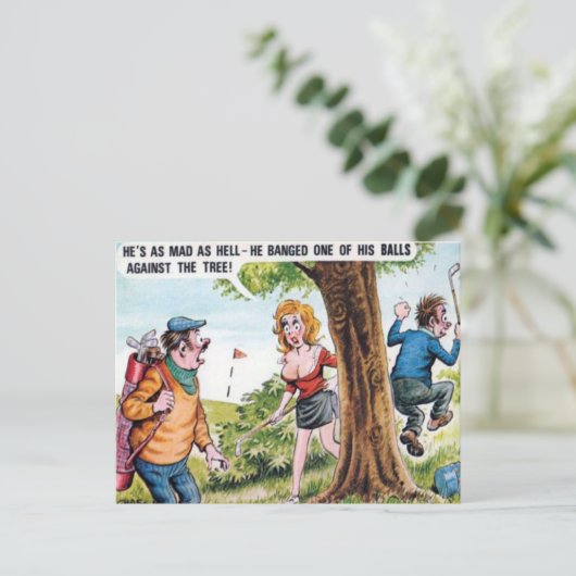 Vieux Carte Postale - Comic - Golf (Debout devant)