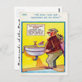 Vieux Carte Postale - Comic - Golf (Devant / Derrière)