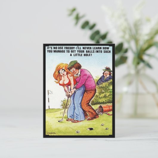 Vieux Carte Postale - Comic - Golf (Debout devant)