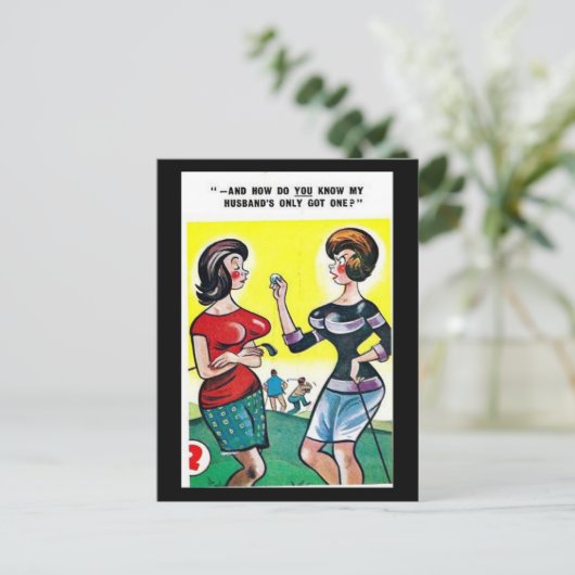 Vieux Carte Postale - Comic - Golf (Debout devant)