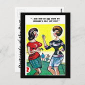 Vieux Carte Postale - Comic - Golf (Devant / Derrière)