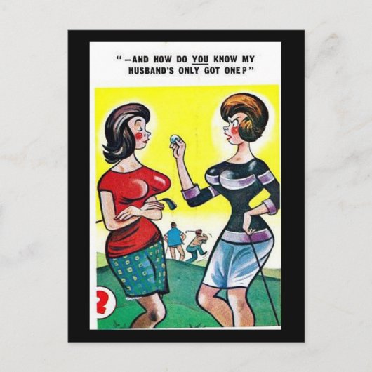 Vieux Carte Postale - Comic - Golf (Devant)