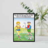 Vieux Carte Postale - Comic - Golf (Debout devant)