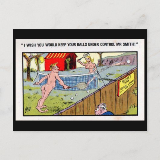 Vieux Carte Postale - Comique - Tennis (Devant)