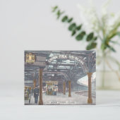 Vieux carte postale - Gare de Tay Bridge, Dundee (Debout devant)